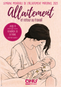 Affiche semaine de l'allaitement octobre 2023